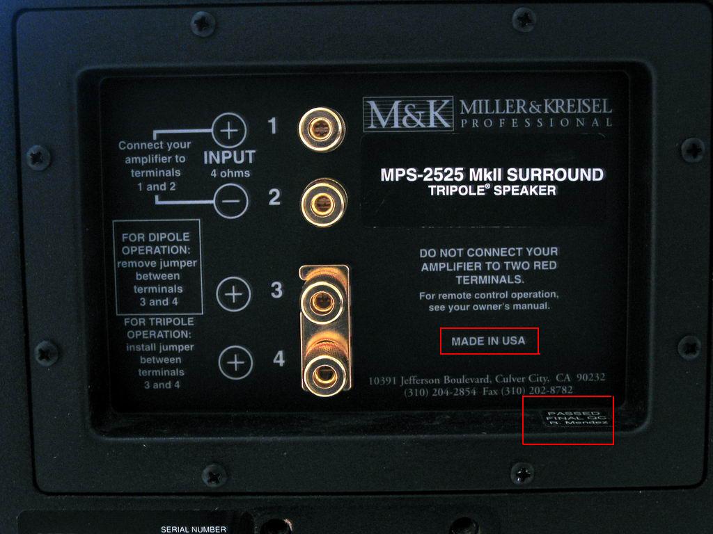 M&K MPS 2525 - Rear Panel QC Label.JPG